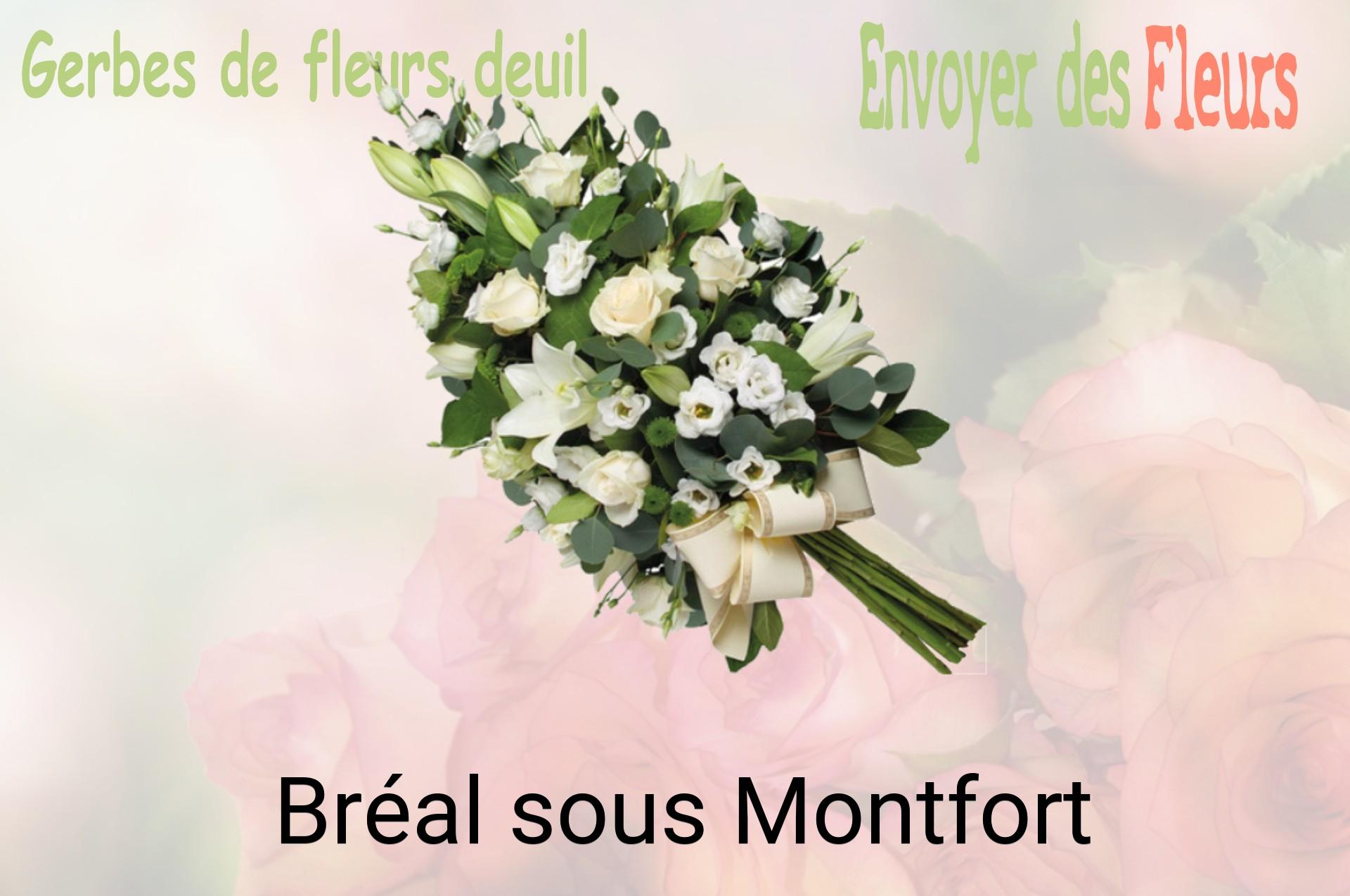 Gerbe de fleurs de deuil livrée à Bréal-sous-Montfort
